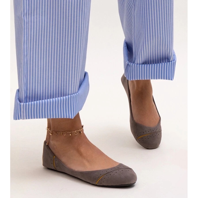 Sive klasične Dorris balerinke siva