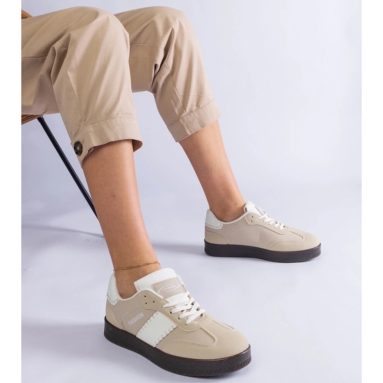 D/CEO Bež tenisice na platformi za šivanje Puente