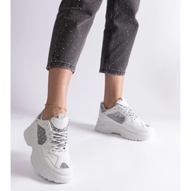 D/CEO Bijele ženske tenisice sa svjetlucavim umetcima Caraballo bijela