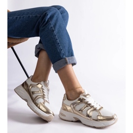 D/CEO Bijelo zlatne Ena sportske tenisice zlatna