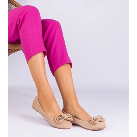 D/CEO Bež klasični balerine s masolom lukom