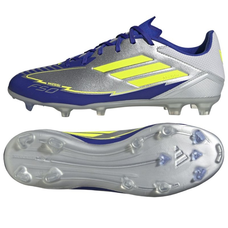 Adidas F50 League FG/MG IH0918 Silver-plave cipele srebro
