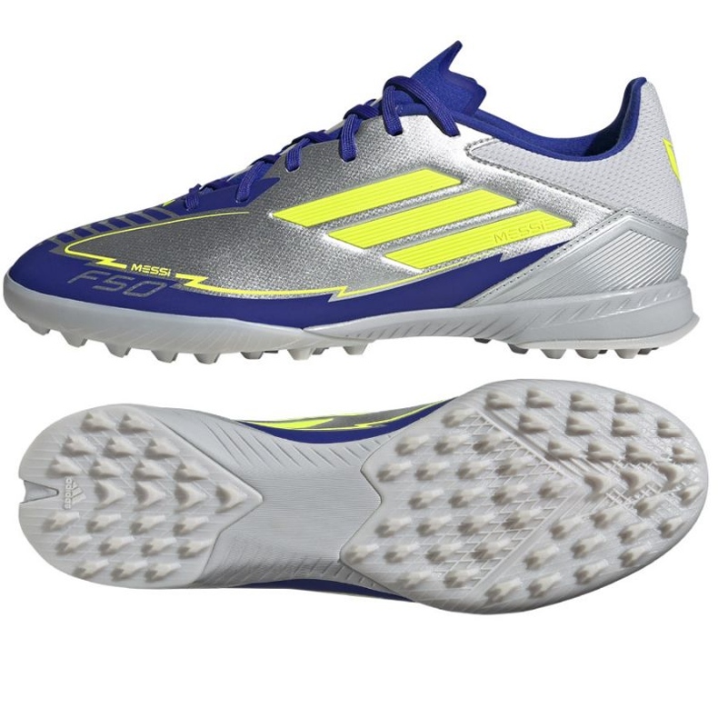 Adidas f50 liga messi tf ih0919 srebrno plavo srebro