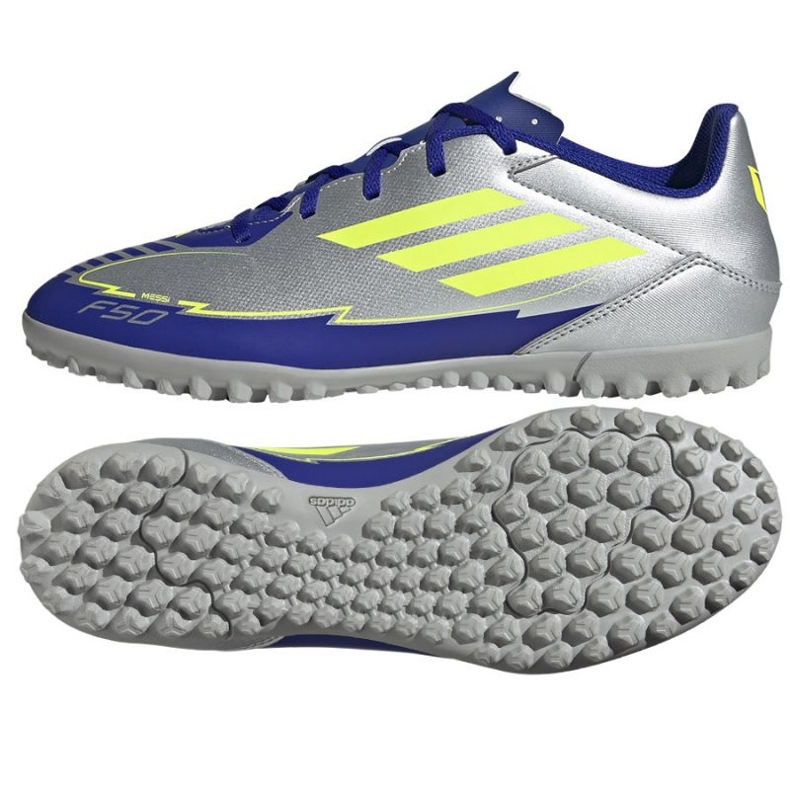 Adidas F50 Messi Club TF IH0917 Srebrne cipele srebro