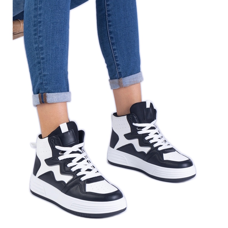 Ženske bijele i bijele tenisice crno