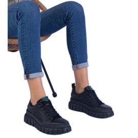 Crne tenisice za žene na visokoj platformi crna