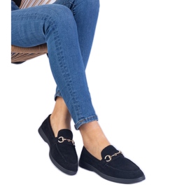 Crni otvoreni lovi Ekozamzamowe sa zlatnim ukrasom crna