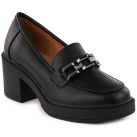 Vinceza JAN324 Ženske visoke potpetice s lancem crna