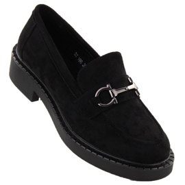 Sergio Leone SK455A MOCCASINS Crni s ukrasom crna