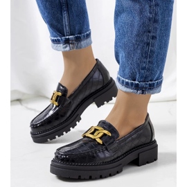 D/CEO Crne mokasinke na visokom Zanen potplatu crna