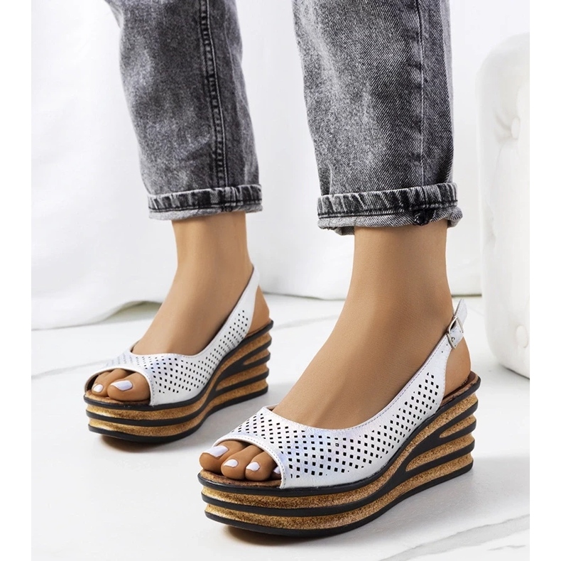 D/CEO Srebrne espadrile na Griner klin srebro