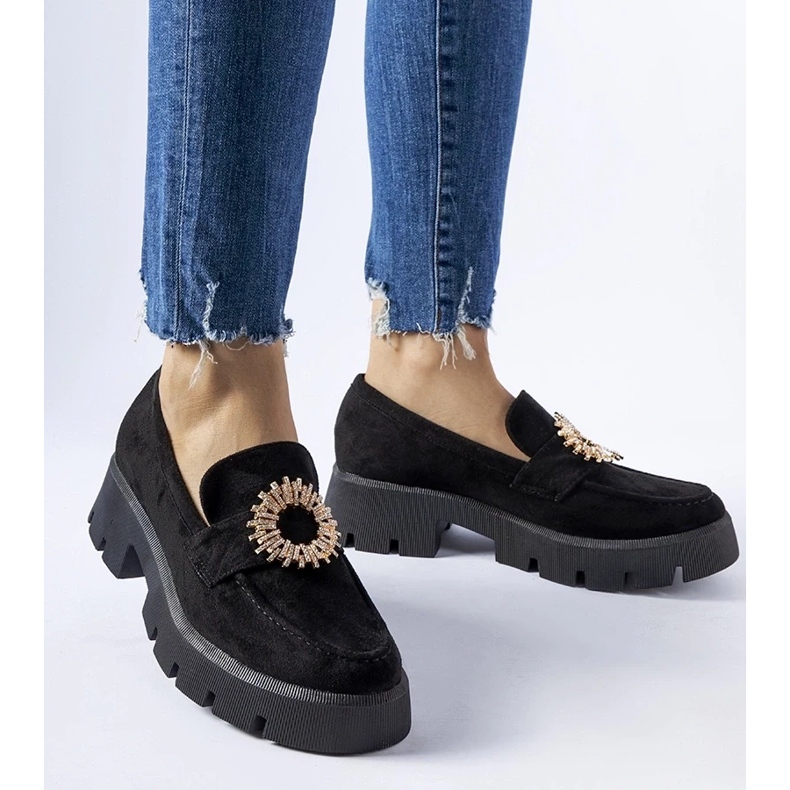 D/CEO Crne mokasine ukrašene Stanislas kopčom