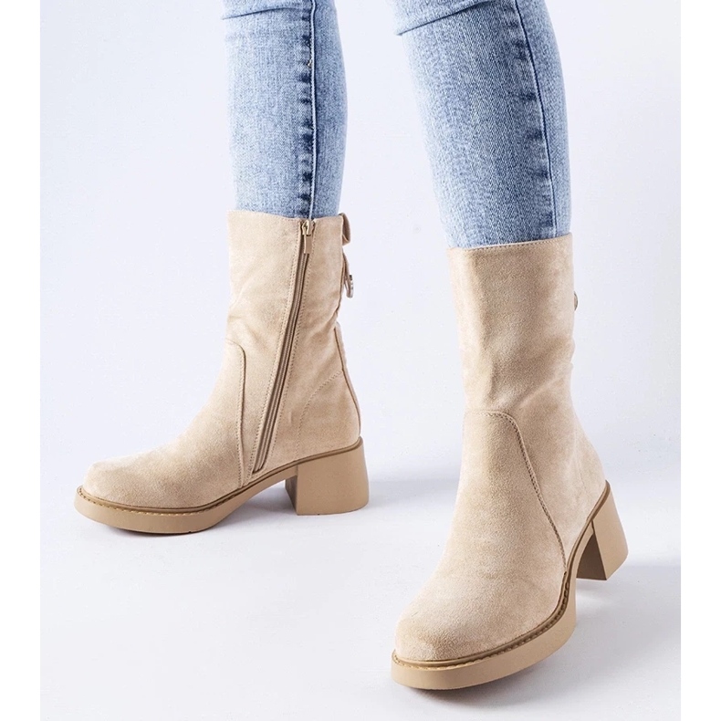 D/CEO Bež gležnjače od eko antilop kože iz Agordina