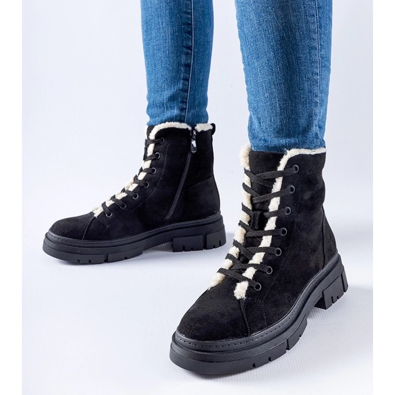 D/CEO Crne izolirane gležnjače od Chamblee eko antilop kože crno