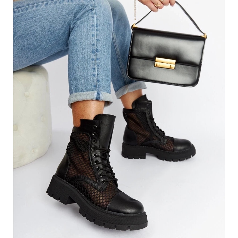 D/CEO Crne prozirne Waldeck čizme crno