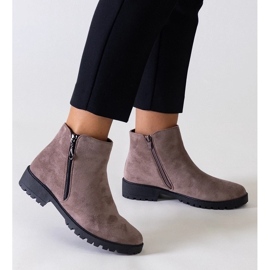 D/CEO Smeđe čizme s metalnim umetcima, eko antilop Branda smeđa