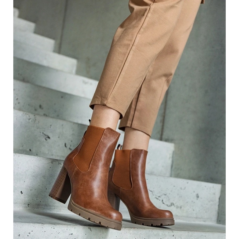 D/CEO Smeđe gležnjače slip-on od Motena eko kože smeđa