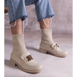 D/CEO Krisa bež gležnjače s gornjim dijelom od tkanine