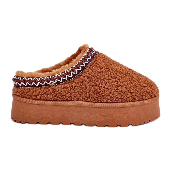 Seastar Čizme za snijeg s platformom od devine ovčje kože i krznom smeđa