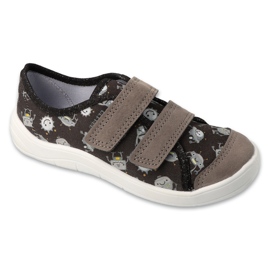 Dječje papuče Befado za čičak 772X019 Crno -sivo crna