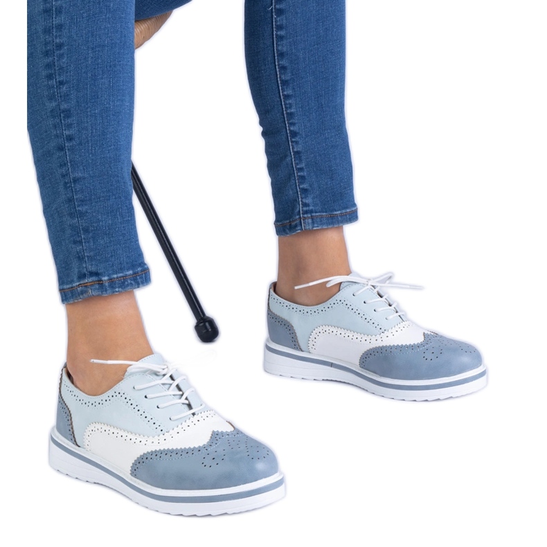 Plave klasične Oxford cipele plava