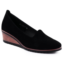 Cipele na klinovima antilop crna Potocki SZ12276