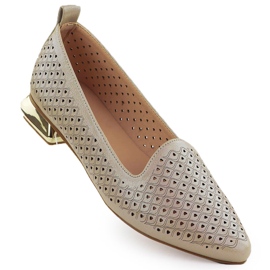 Ženske cipele na ukrasnoj peti otvorena beige Potocki SZ12574 bež