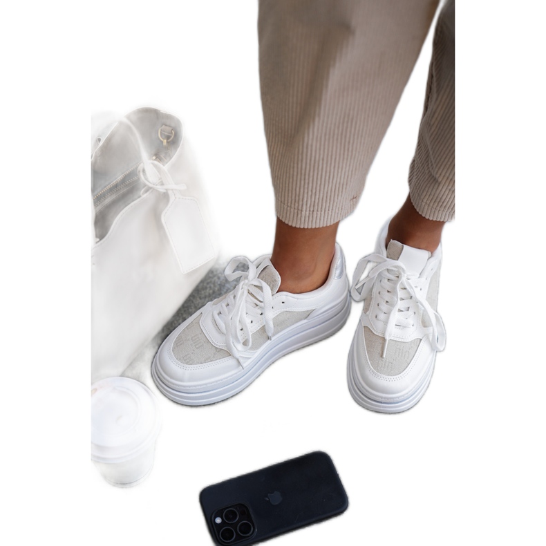 Ženske tenisice s bijelim uzorkom bijela