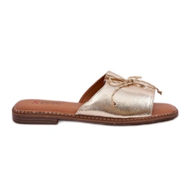 Ravni potplatnici s ukrasnim zlatnim lukom