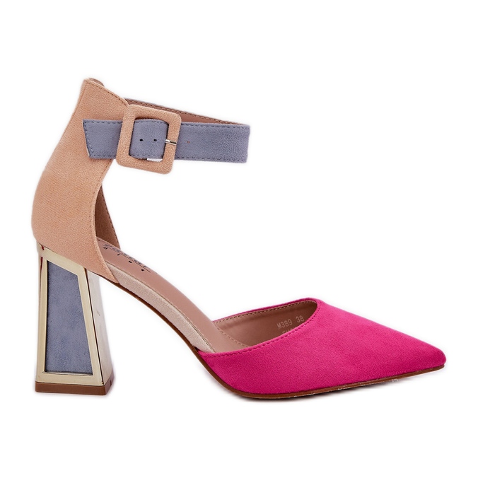Sandale na stanici s šiljastim nožnim prstima fuksija ružičasta