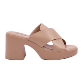 Lagana odjeća -flops -flops na eko kožnom postu bež