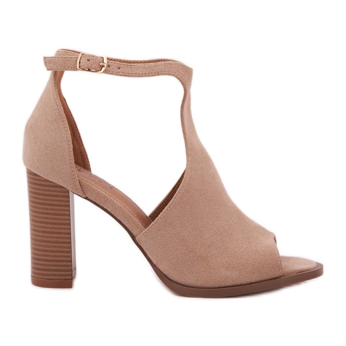 Sandale na ekološkom sudeu Beige bež