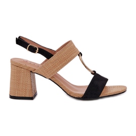Crne i bež sandale na šanku crna