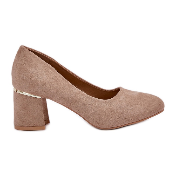 Eco sukne pumpe na mračnoj postaji bež