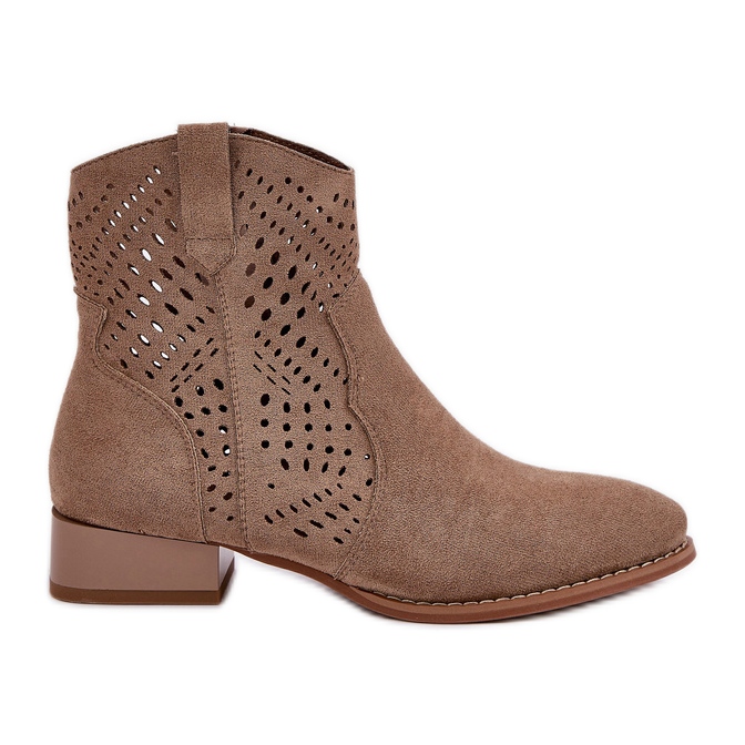 Jezzi Otvorene ženske niske potpetice bež