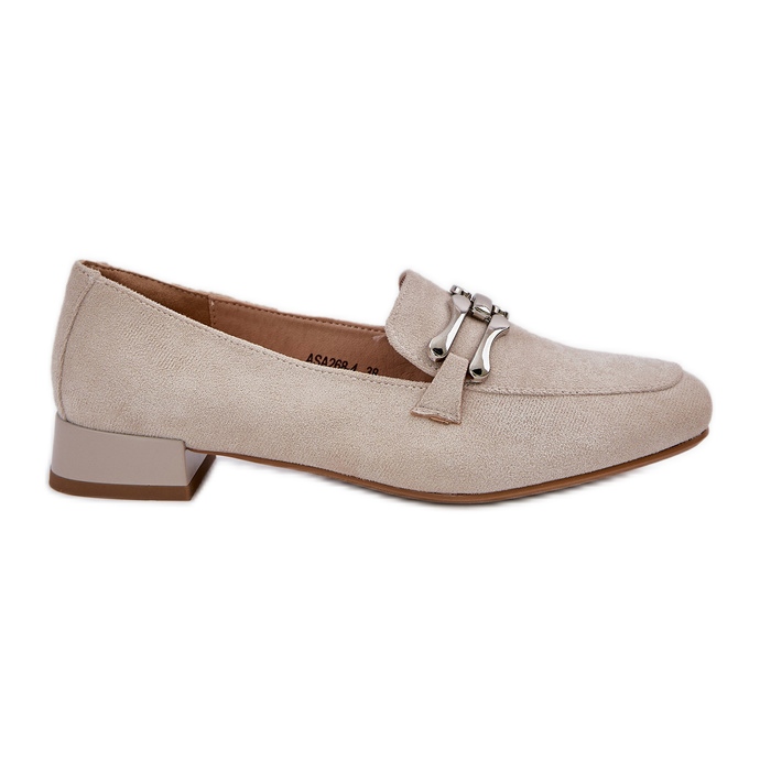 Jezzi Mokasini s ukrasom na osjetljivoj ekološkom svjetlu pete bež