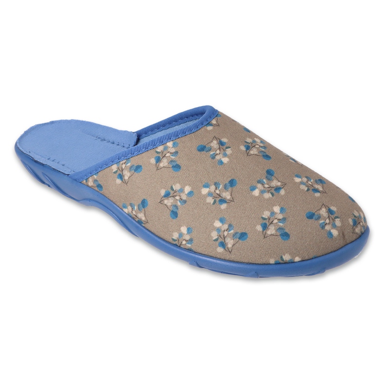 Ženske papuče Befado 235d197 primjenom cvijeća siva