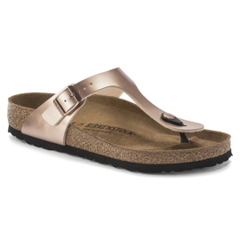 Birkenstock Gizeh Byzeh BS 1023925 Zlatno ružičasti metal zlatni