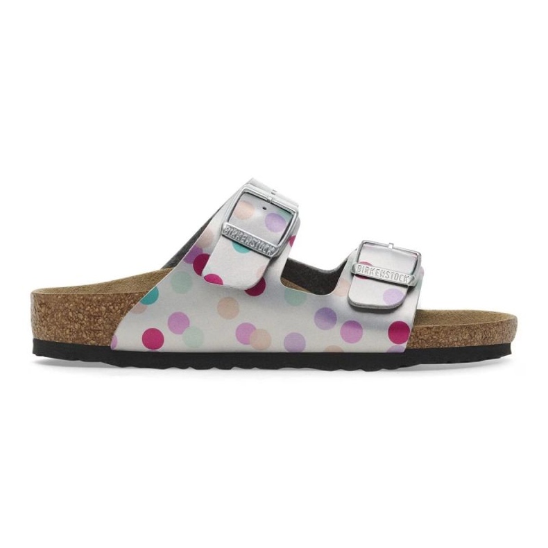 Birkenstock Arizona BS 1029805 Flops u polka točkicama srebro
