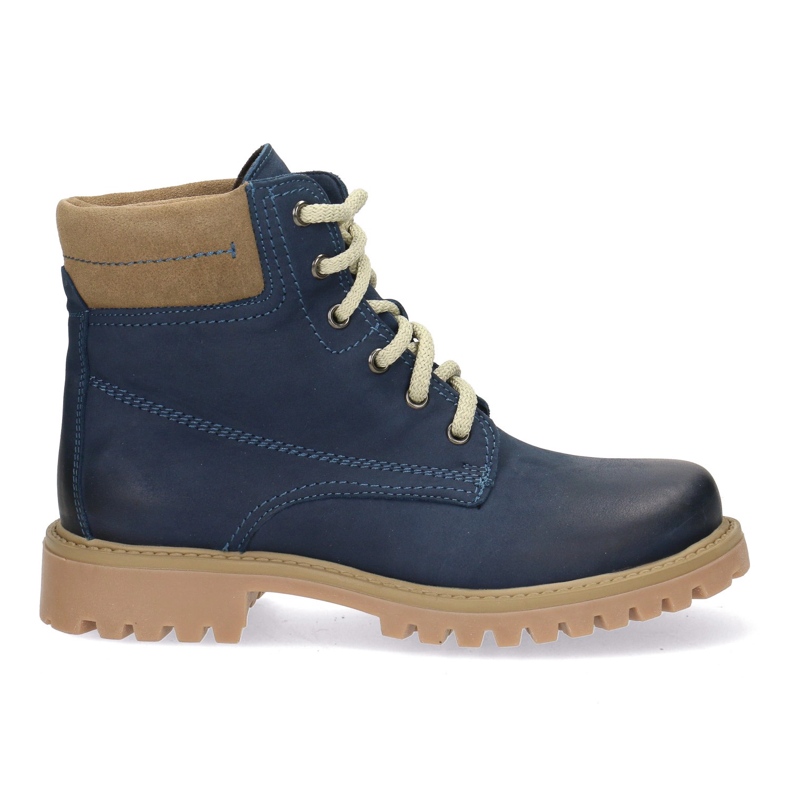 Polbut Ženske mornarsko plave ženske kožne cipele 5-0739-028