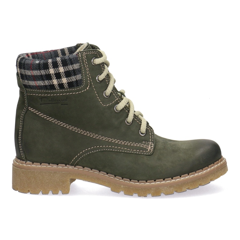 Polbut Čvrste kožne ženske čizme Pollonus Green 5-0739-007 zelena