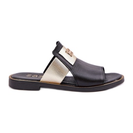 Elegantne prirodne kože letilice zazoo 40423 crno crna