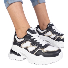 Crne ženske tenisice ukrašene sjajem crna