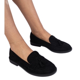 Crne ženske natikače iz Ekozamsza s rubovima crno