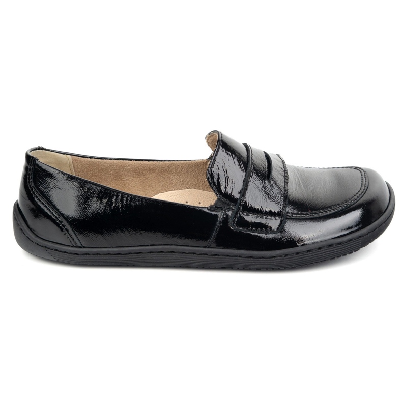 Olivier Bosonogi elegantni ženski minimalistički kožni loafers 1280 crno