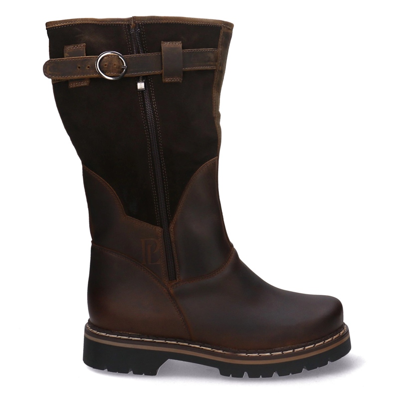 Izdržljive taktičke čizme-myśliwskie kože baribal pollonus smeđa 6-0104-003 ludi