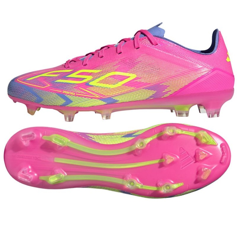 Adidas f50 pro fg/mg jh6419 ružičaste nogometne cipele ružičasta