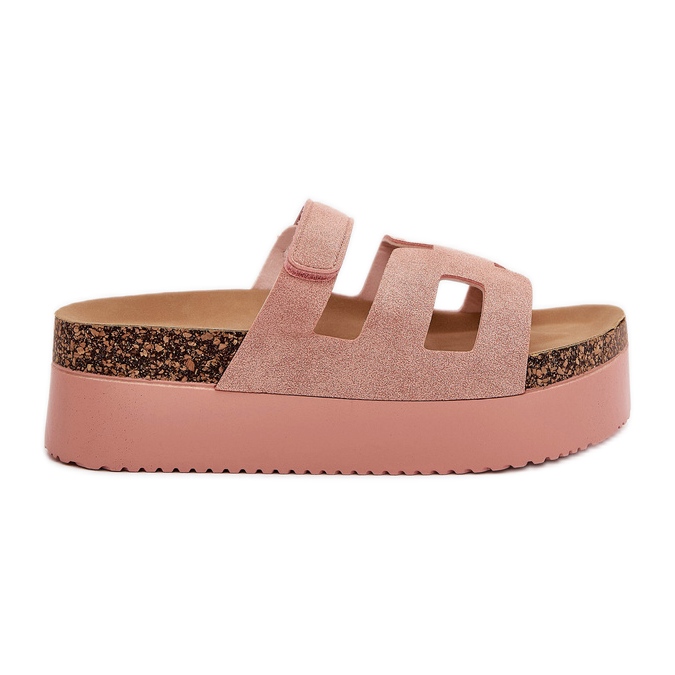 Papuče na masivnoj platformi ružičasti ružičasta