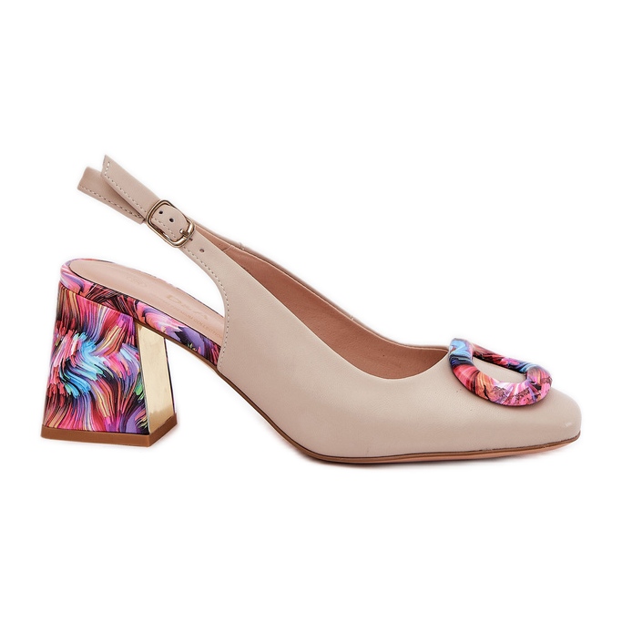 S.Barski Ženske kožne sandale na CR51-002 bež