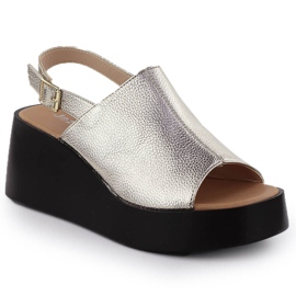 Ženske sandale na platformi Golden Jezzi 24130 zlatni